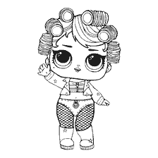 coloriage: Poupées à colorier LOL Goo Goo Queen