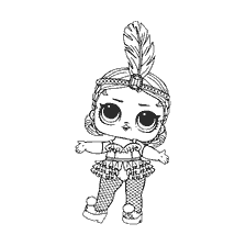 coloriage: Couleur Poupée LOL Showbaby Confetti Pop comme danseur
