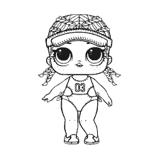 coloriage: Poupée de coloration L.O.L. Spike Confetti Pop (Lady Runner)
