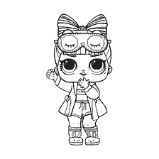 coloriage: Couleur poupée LOL Snuggle Baby confetti pop