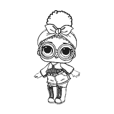 coloriage: LOL Poupée Foxy dans la coloration pop confetti