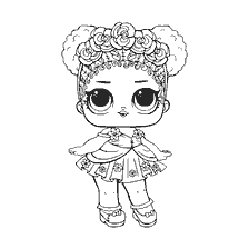 coloriage: Poupée LOL Flower Child pour la coloration