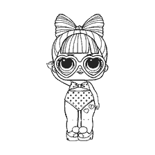 coloriage: Couleur poupée LOL SPF Q.T. confetti pop