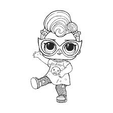 coloriage: Poupée de coloration LOL Grunge Grrrl dans le style grunge