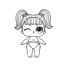 coloriage: Poupée colorante LOL Bébé glamoreux