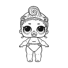 coloriage: Poupée de coloration LOL bébé rose bébé