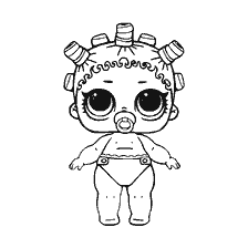coloriage: Couleur Poupées L.O.L. Lil Space Queen