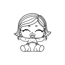 coloriage: Poupée dessin LOL Lil Dreamy pour colorier