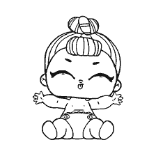 coloriage: Poupée de coloration LOL Lil Sugar Queen