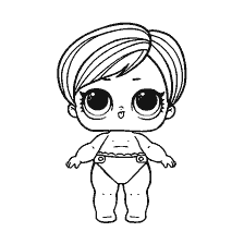 coloriage: Poupée de coloration LOL Bitnick