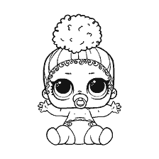 coloriage: Poupée de coloration LOL petit toucher