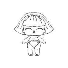 coloriage: Poupées à colorier LOL LORE Bébé brillant