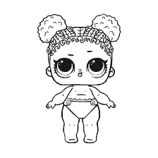 coloriage: Poupées colorantes LOL Fleurs de bébés