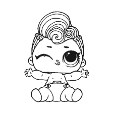 coloriage: Poupée de coloration LOL (L.O.L) - Lol bébé Grange