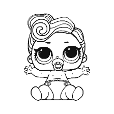 coloriage: Poupées à colorier LOL LOL Baby Cool