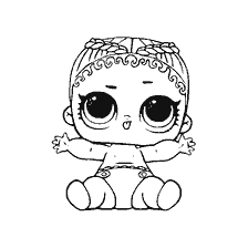 coloriage: Poupées à colorier LOL LOL Petite sirène
