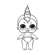 coloriage: Poupée de coloration LOL bébé punk garçon