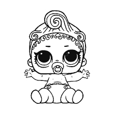 coloriage: Poupées à colorier LOL jeune sœur Punk
