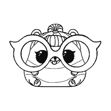coloriage: Poupées à colorier LOL hamster pour animaux en grandes lunettes