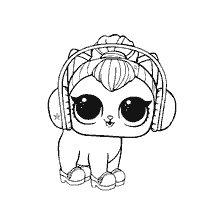 coloriage: Couleur animal LOL - chaton avec casque