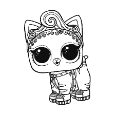coloriage: Poupées de coloriage photo LOL LOL Pet chaten Moore