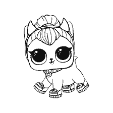 coloriage: Poupées à colorier LOL Chaton d'animaux de compagnie Pepper