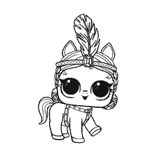coloriage: Poupées à colorier LOL Pet Pony