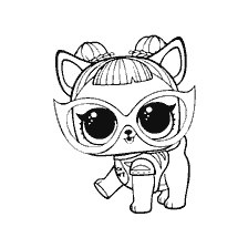 coloriage: Poupée de coloration LOL chiot animal