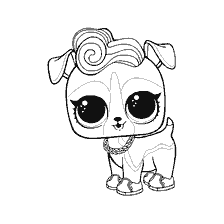 coloriage: Le chiot coloriage DJ K9 de la série LOL
