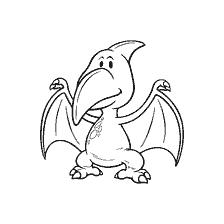 Rysunek dla dziecka pterodaktyl do kolorowania