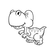 Kolorowanki dla dzieci welociraptor
