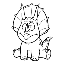 Kolorowanki Dinozaur Triceratops