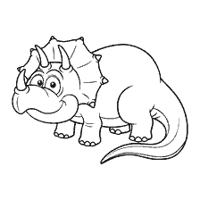 Rysunek dorosłego Triceratops do kolorowania