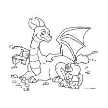Dragon and knight
