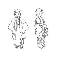 National costumes of Japanese children