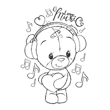 Babysitters: Bear with headphones and heart