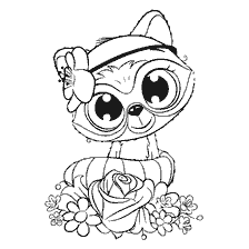 Coloring Nurses with a cute raccoon