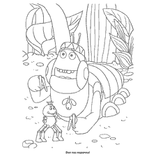 Luntik and Goupsen on the coloring book