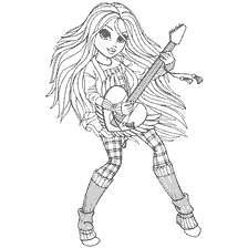 Muñeca Moxie Avery con guitarra en mano