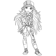 Colorear muxy Avery Doll