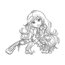 Imagen para colorear de la muñeca de Moxie Lex