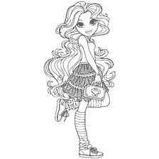 Muñeca Moxie Sophina en el libro de colorear