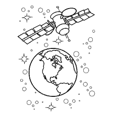 Space station in orbit