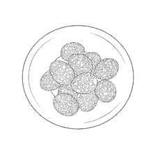 Schilderen van paaseieren in geometrische stijl