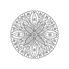 Easter mandala for colouring