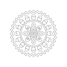 Kleur Paasmandala voor volwassenen anti-stress