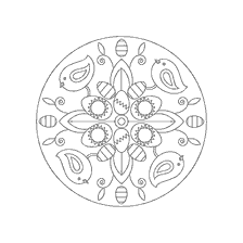 Mandala de Pâques pour la coloration