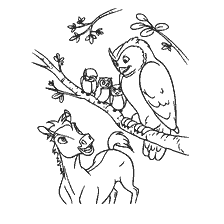 Coloring with friends of Spirit from the cartoon Lord of the Prairie