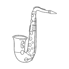 coloring page: Painting of the saxophone