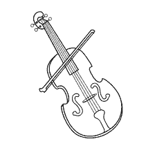 coloring page: Violin painting